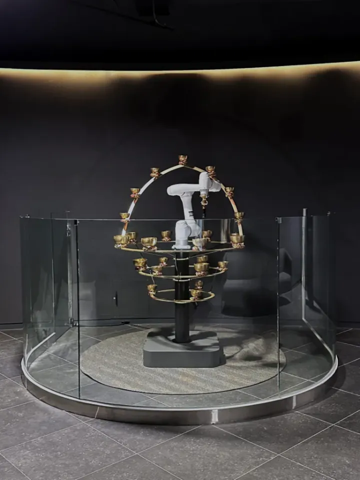 Robot singing bowl